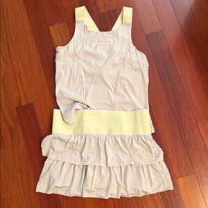 Lucky in Love Gray and Neon Green Activewear Top and Skirt NWOT Never Worn